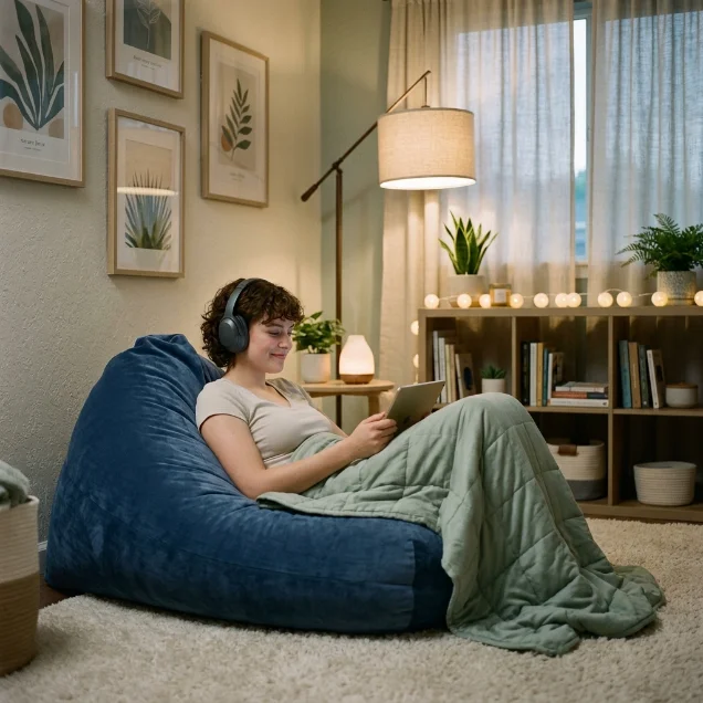 A calm, sensory-friendly room